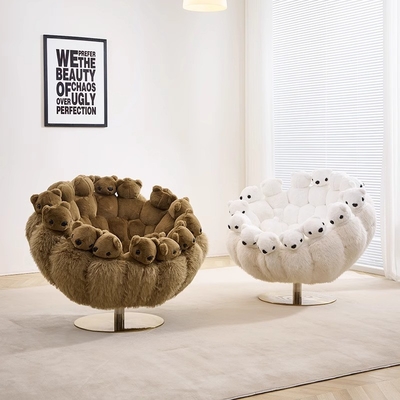 Creative Designer Single Leisure Chair Personality Art Doll Animal Doll Fabric Lazy Sofa Chair