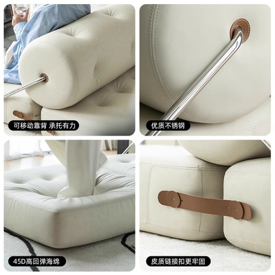 Small Apartment Single Sofa Folding Bed Tofu Block Leisure Lazy Sofa Chair OEM Design