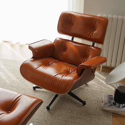 Eames Eames Recliner Emperor Chair Living Room Single Seat Leather Lounge Chair