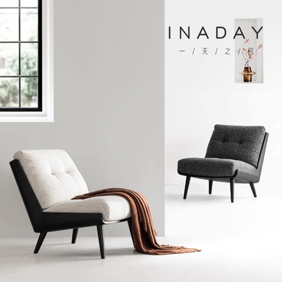 Simple Leather Single Sofa Chair Modern Cowhide Leisure Atmospheric Chair Small Sized