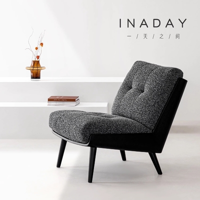 Simple Leather Single Sofa Chair Modern Cowhide Leisure Atmospheric Chair Small Sized