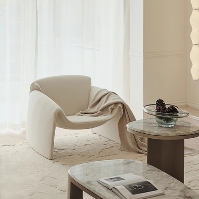Fabric Italian Minimalist Designer Modern Armchair Casual Crab Chair For Living Room Balcony