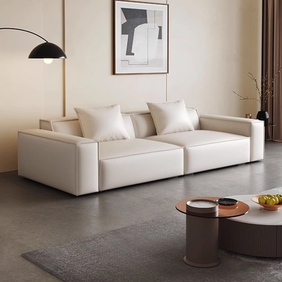 Italian Style Leather Living Room Sofa Modern Design Sectional Couch For Home Hotel