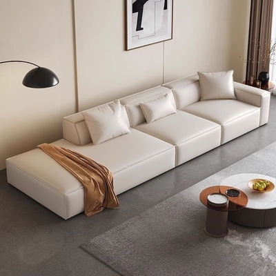 Italian Style Leather Living Room Sofa Modern Design Sectional Couch For Home Hotel