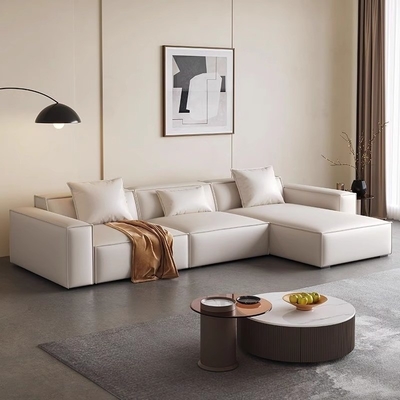 Italian Style Leather Living Room Sofa Modern Design Sectional Couch For Home Hotel