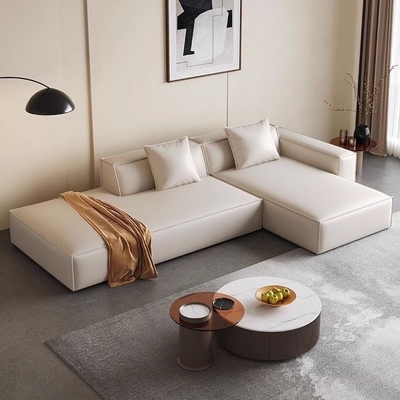Italian Style Leather Living Room Sofa Modern Design Sectional Couch For Home Hotel