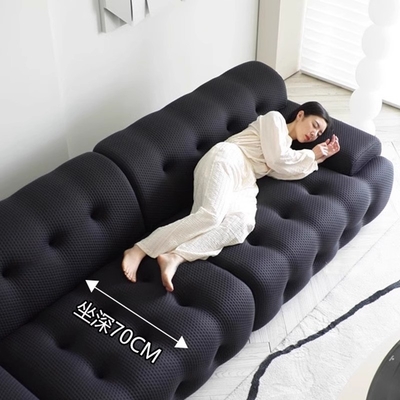 Commercial Hotel Fabric Sofa Cream Style Living Room Modern Sofa Customizable Size