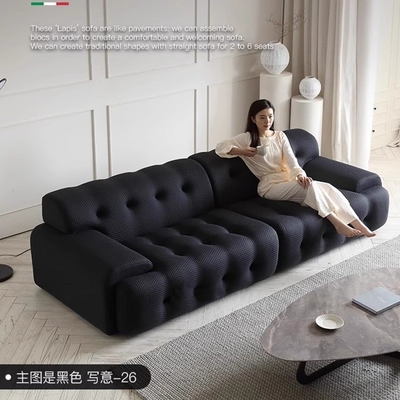 Commercial Hotel Fabric Sofa Cream Style Living Room Modern Sofa Customizable Size