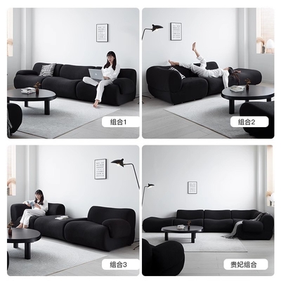Custom Color Soft Cotton Linen Sofa Three Seater Living Room Modern Fabric Couch
