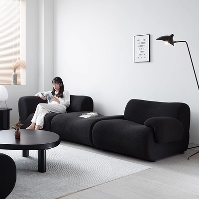 Custom Color Soft Cotton Linen Sofa Three Seater Living Room Modern Fabric Couch