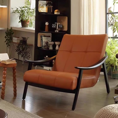 Nordic Vintage Modern Armchair Single Sofa Lazy Designer Solid Wood Tiger Chair