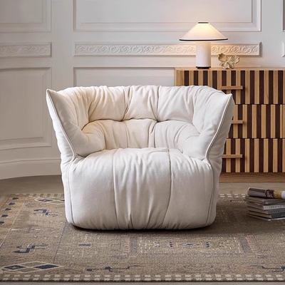 Living Room Fabric Sofa Modern Linen Couch With High Density Sponge Inner Frame