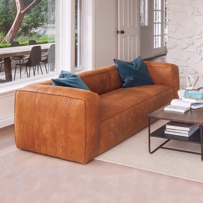 Nordic Latex Technology Fabric Sofa Small Loft Industrial Style Retro Living Room Sofa