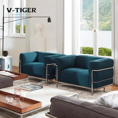 OEM Italian Minimalist Modern Leather Sofa , Simple Small First Layer Cowhide Art Sofa