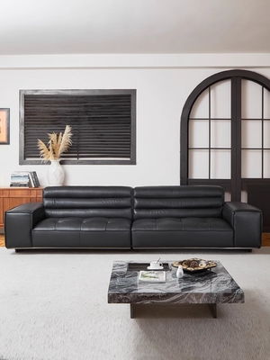Light Luxury Living Room Modern Style Leather Couch Simple High End Leather Sofa