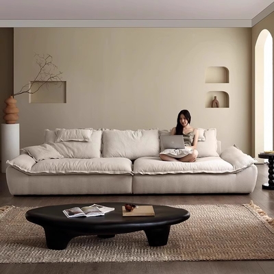 French Style Living Room Sofa Bed Extra Wide Sitting Scratch Resistant Modern Sleeper Sofa
