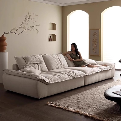 French Style Living Room Sofa Bed Extra Wide Sitting Scratch Resistant Modern Sleeper Sofa