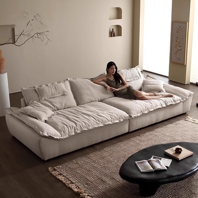 French Style Living Room Sofa Bed Extra Wide Sitting Scratch Resistant Modern Sleeper Sofa