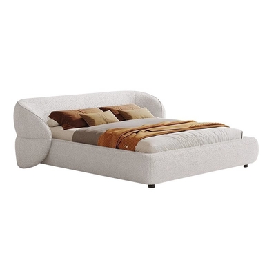 European Style Double Fabric Bed High Back Master Queen Bed 1.8m Modern