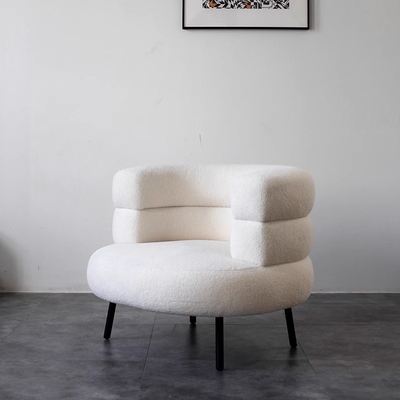 Lazy Study Reading Single Chair Fabric Casual Chinese Style High Legged Single Sofa