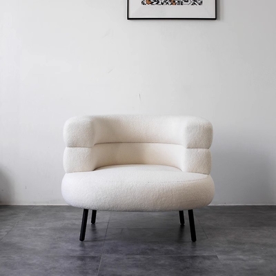 Lazy Study Reading Single Chair Fabric Casual Chinese Style High Legged Single Sofa