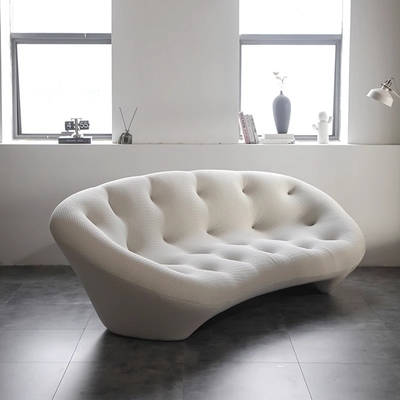 Fabric Shell Arc Shaped Living Room Sofa Modern Sleek Design	Bedroom Leisure Sofa