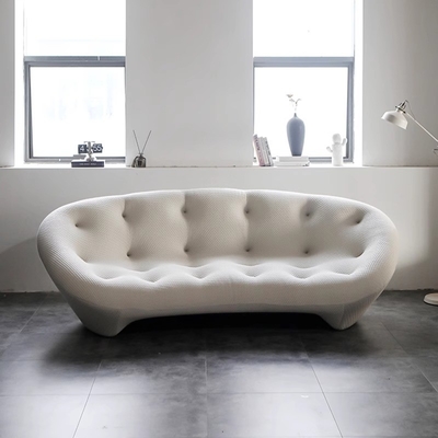 Fabric Shell Arc Shaped Living Room Sofa Modern Sleek Design	Bedroom Leisure Sofa