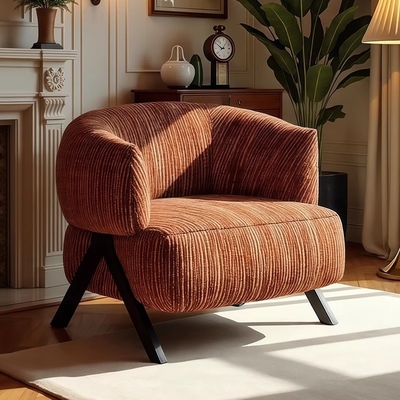 Living Room Balcony Leisure Single Sofa Chair Solid Wood Modern Single Lounge Chair