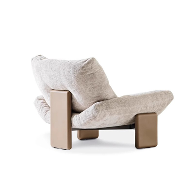 Living Room  Single Sofa Chair Solid Wood  Designer Armchair High End