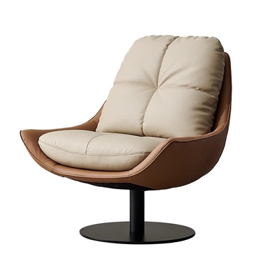 Retro Casual Leather Single Sofa Bed Chair Luxury Modern Style One Seater Lounge Chair