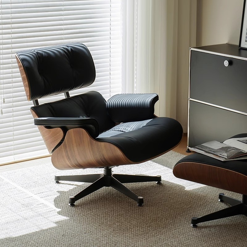 Eames Eames Recliner Emperor Chair Living Room Single Seat Leather Lounge Chair