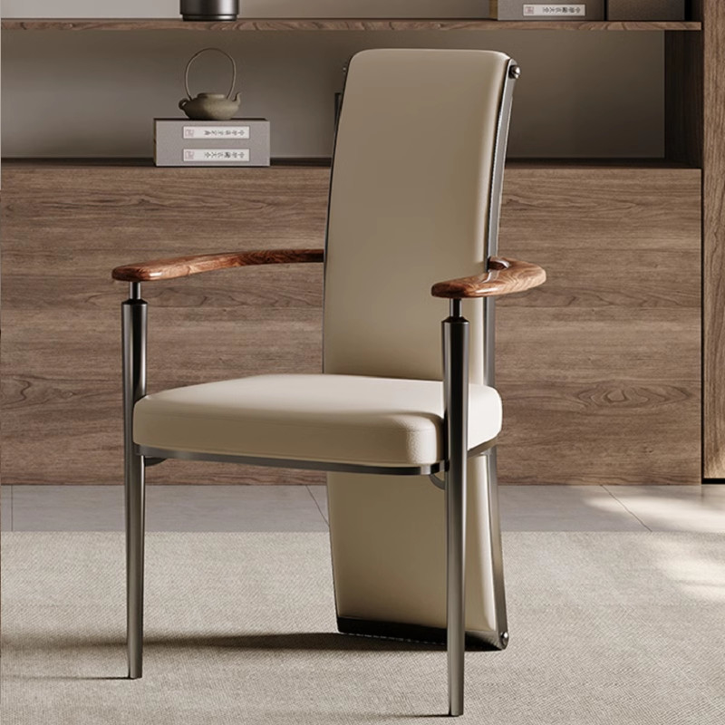 Jersey Island Casual Single Chair Retro Genuine Leather Designer Single Seat Sofa
