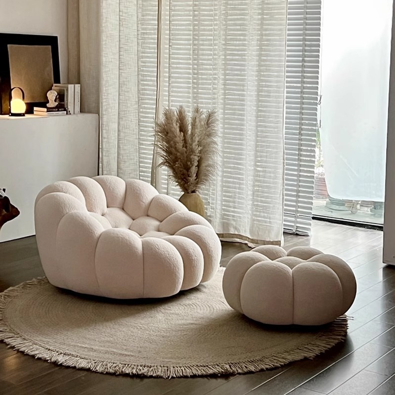 OEM Compressible Lazy Leisure Pumpkin Sofa Chair Foam Back For Lying And Sleeping